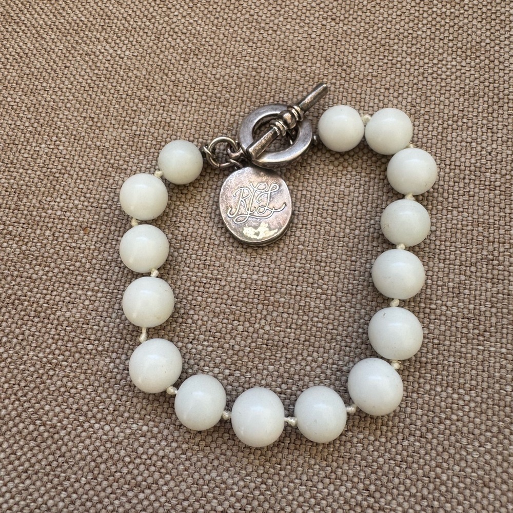 Vintage Ralph Lauren Bracelet White and Silver